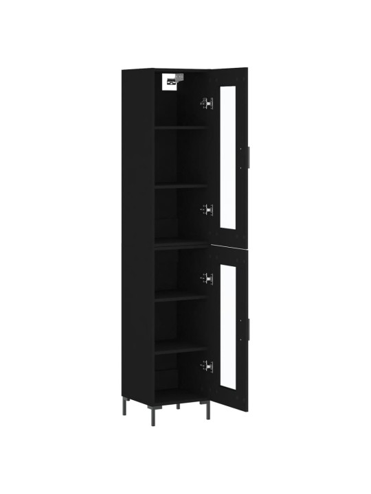 Skříň highboard černá 34,5 x 34 x 180 cm kompozitní dřevo