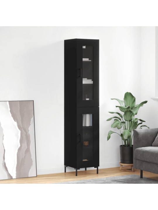 Skříň highboard černá 34,5 x 34 x 180 cm kompozitní dřevo