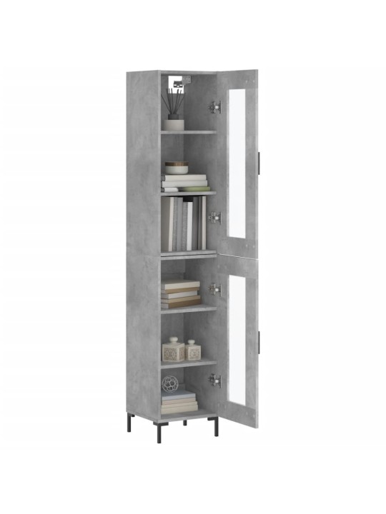 Skříň highboard betonově šedá 34,5x34x180 cm kompozitní dřevo