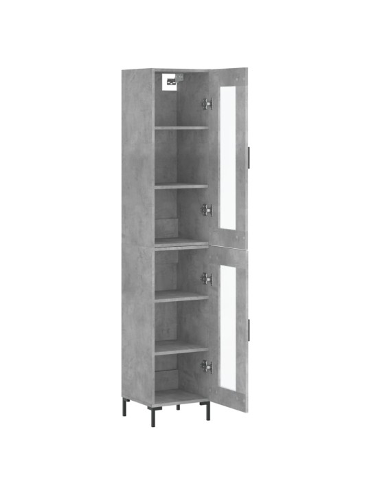 Skříň highboard betonově šedá 34,5x34x180 cm kompozitní dřevo