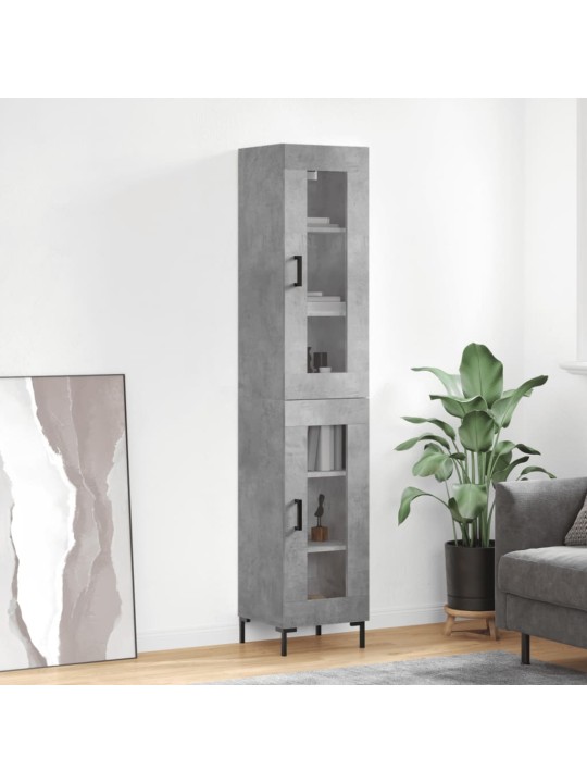 Skříň highboard betonově šedá 34,5x34x180 cm kompozitní dřevo
