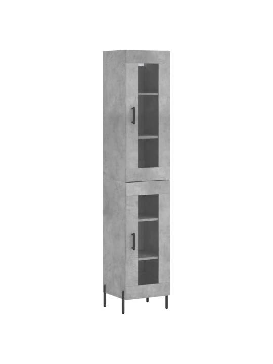 Skříň highboard betonově šedá 34,5x34x180 cm kompozitní dřevo
