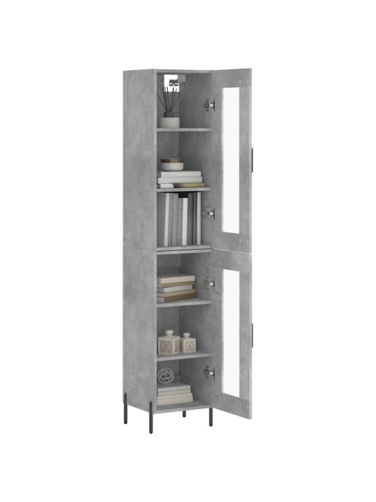 Skříň highboard betonově šedá 34,5x34x180 cm kompozitní dřevo