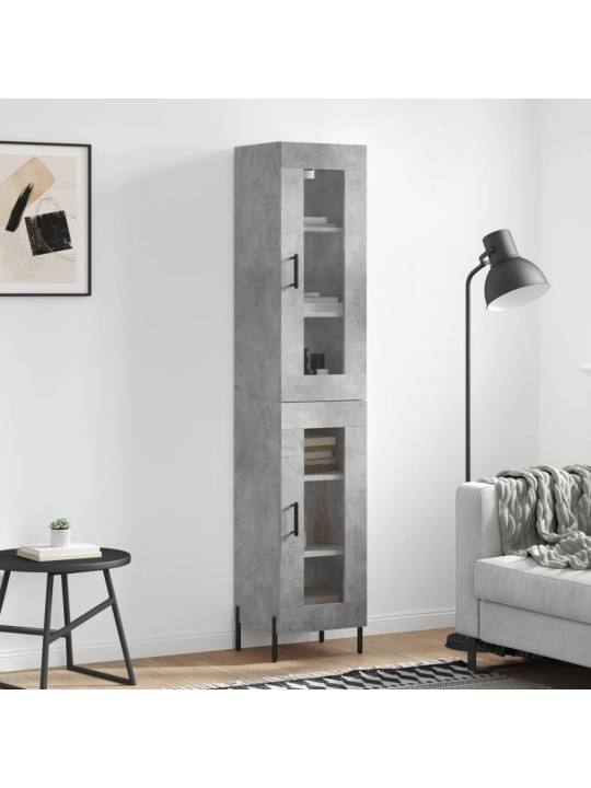 Skříň highboard betonově šedá 34,5x34x180 cm kompozitní dřevo
