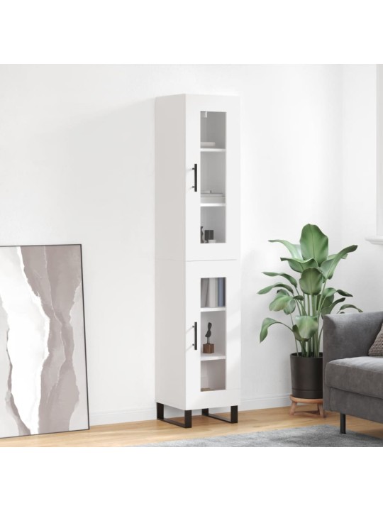Skříň highboard bílá 34,5 x 34 x 180 cm kompozitní dřevo