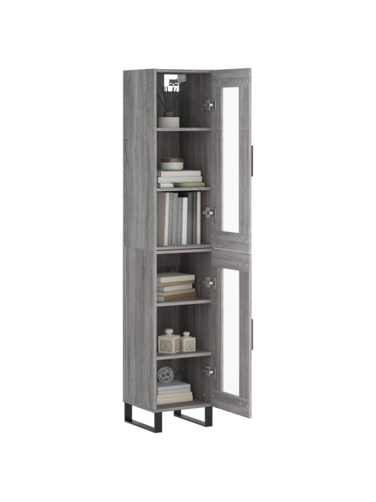 Skříň highboard šedá sonoma 34,5 x 34 x 180 cm kompozitní dřevo