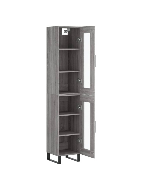 Skříň highboard šedá sonoma 34,5 x 34 x 180 cm kompozitní dřevo