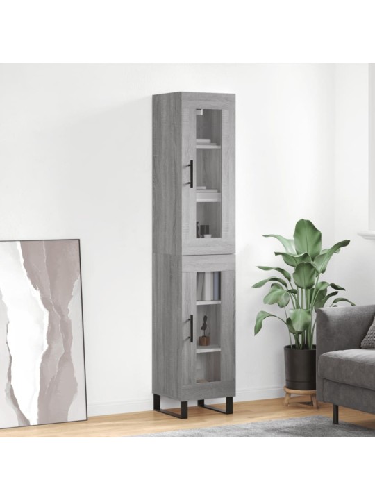 Skříň highboard šedá sonoma 34,5 x 34 x 180 cm kompozitní dřevo