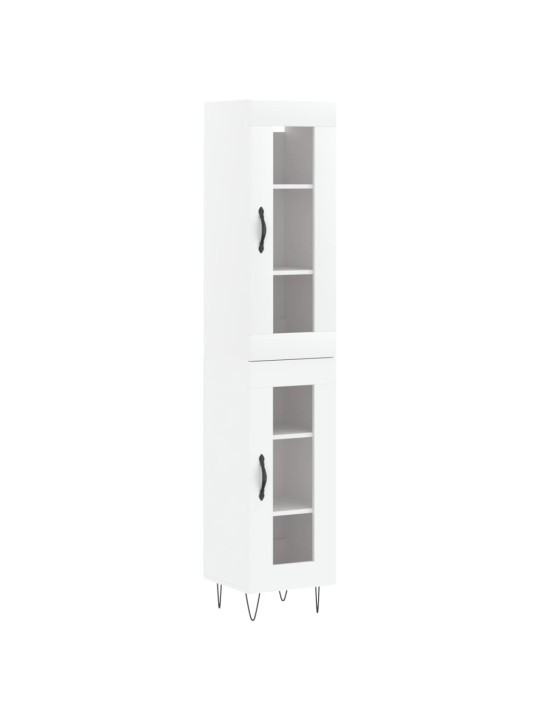 Skříň highboard bílá 34,5 x 34 x 180 cm kompozitní dřevo