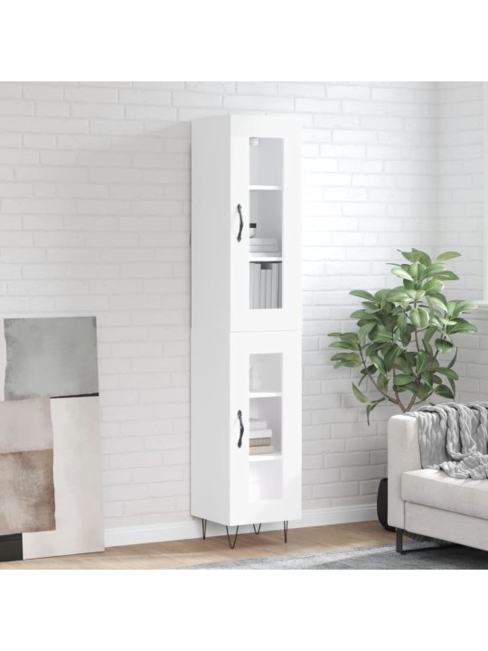 Skříň highboard bílá 34,5 x 34 x 180 cm kompozitní dřevo