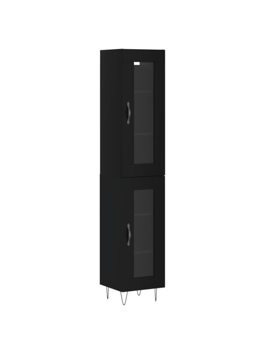 Skříň highboard černá 34,5 x 34 x 180 cm kompozitní dřevo