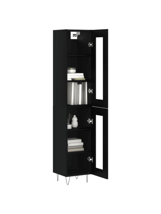 Skříň highboard černá 34,5 x 34 x 180 cm kompozitní dřevo
