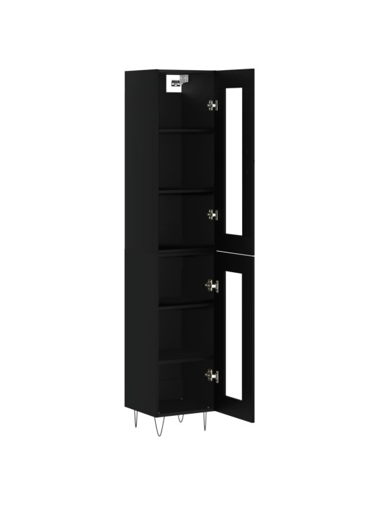 Skříň highboard černá 34,5 x 34 x 180 cm kompozitní dřevo