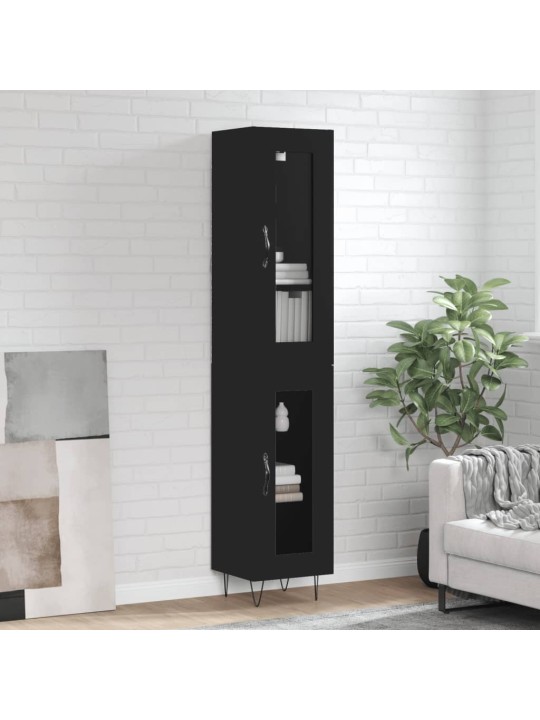 Skříň highboard černá 34,5 x 34 x 180 cm kompozitní dřevo