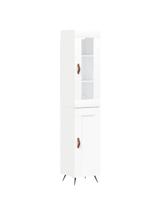 Skříň highboard bílá 34,5 x 34 x 180 cm kompozitní dřevo