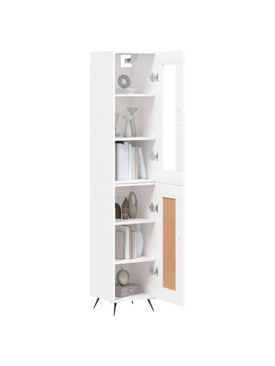 Skříň highboard bílá 34,5 x 34 x 180 cm kompozitní dřevo