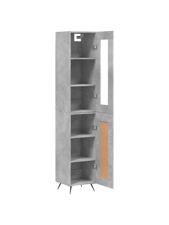 Skříň highboard betonově šedá 34,5x34x180 cm kompozitní dřevo