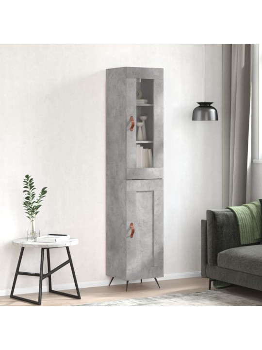 Skříň highboard betonově šedá 34,5x34x180 cm kompozitní dřevo