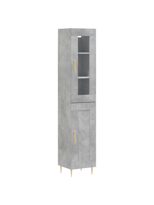 Skříň highboard betonově šedá 34,5x34x180 cm kompozitní dřevo