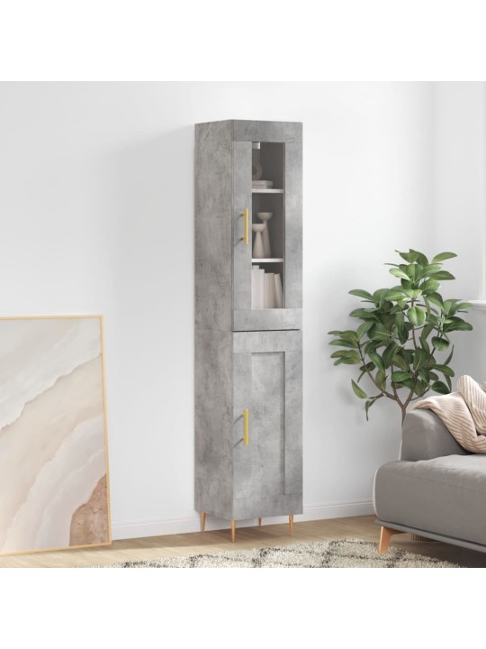 Skříň highboard betonově šedá 34,5x34x180 cm kompozitní dřevo