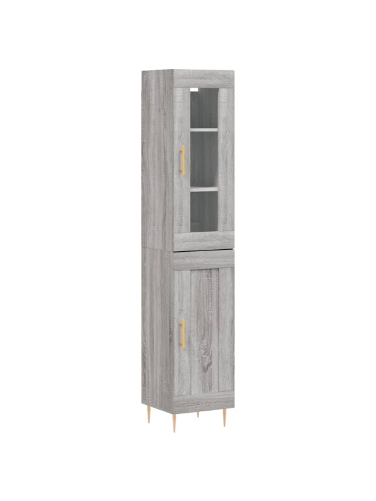 Skříň highboard šedá sonoma 34,5 x 34 x 180 cm kompozitní dřevo