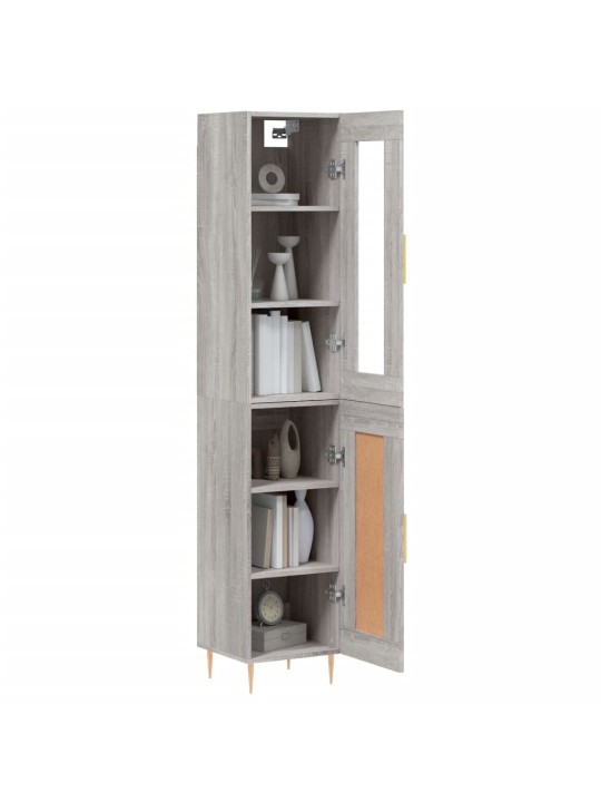 Skříň highboard šedá sonoma 34,5 x 34 x 180 cm kompozitní dřevo