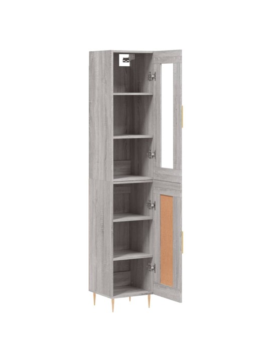 Skříň highboard šedá sonoma 34,5 x 34 x 180 cm kompozitní dřevo