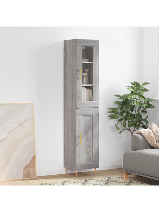 Skříň highboard šedá sonoma 34,5 x 34 x 180 cm kompozitní dřevo