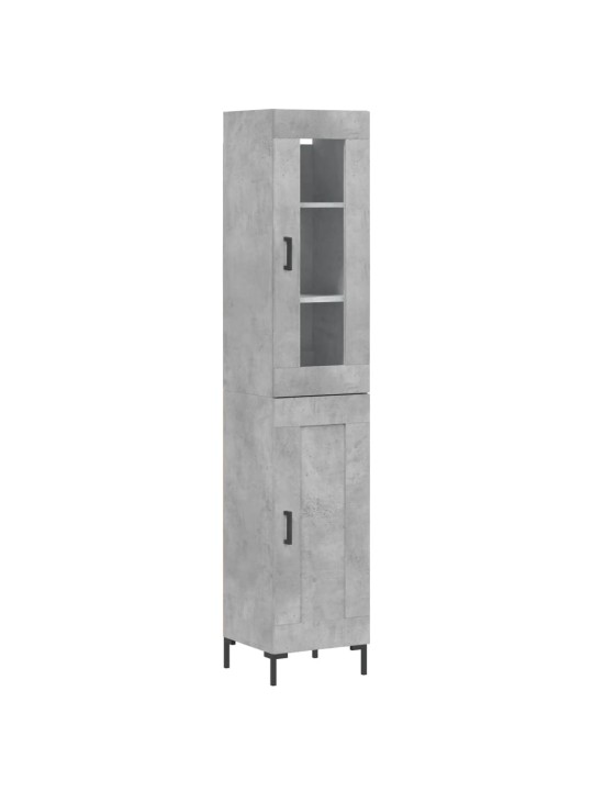 Skříň highboard betonově šedá 34,5x34x180 cm kompozitní dřevo