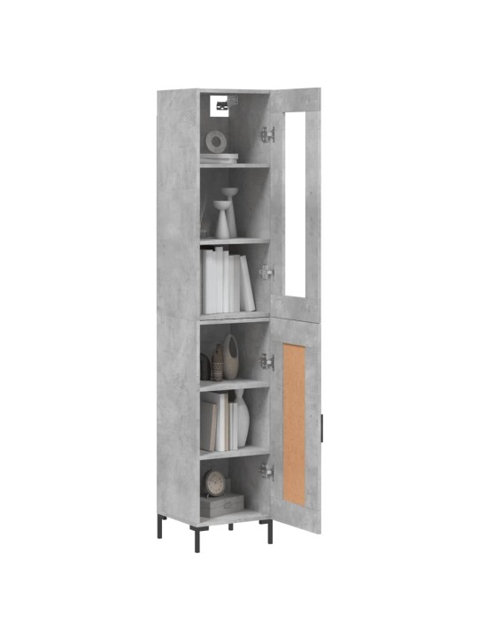 Skříň highboard betonově šedá 34,5x34x180 cm kompozitní dřevo