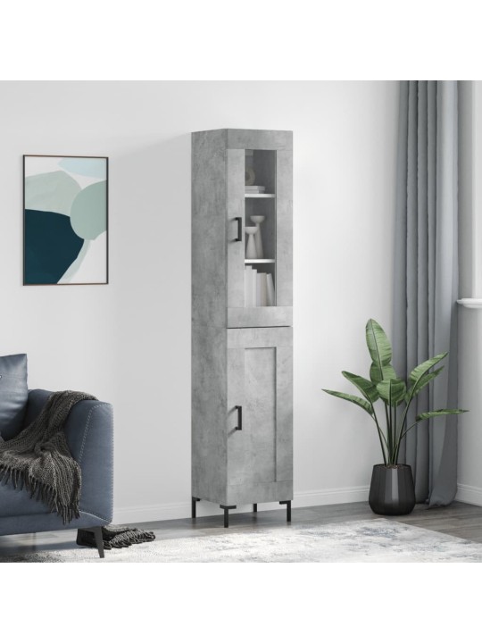 Skříň highboard betonově šedá 34,5x34x180 cm kompozitní dřevo