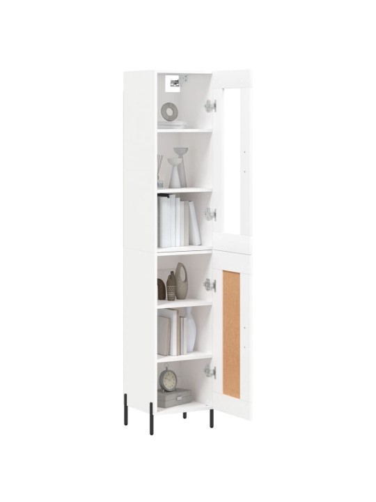 Skříň highboard bílá 34,5 x 34 x 180 cm kompozitní dřevo