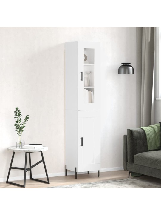 Skříň highboard bílá 34,5 x 34 x 180 cm kompozitní dřevo