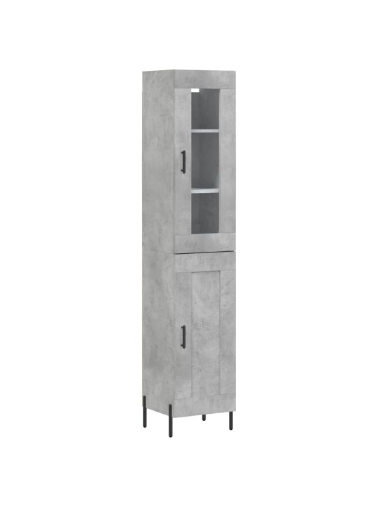 Skříň highboard betonově šedá 34,5x34x180 cm kompozitní dřevo