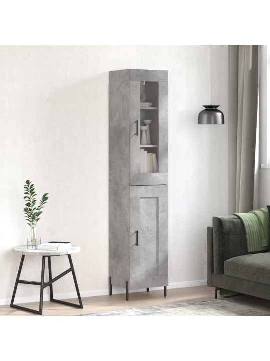 Skříň highboard betonově šedá 34,5x34x180 cm kompozitní dřevo