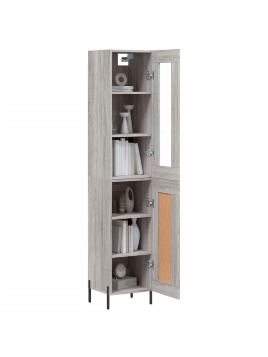 Skříň highboard šedá sonoma 34,5 x 34 x 180 cm kompozitní dřevo