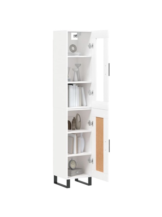Skříň highboard bílá 34,5 x 34 x 180 cm kompozitní dřevo