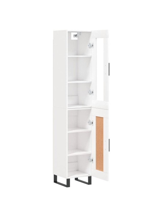 Skříň highboard bílá 34,5 x 34 x 180 cm kompozitní dřevo