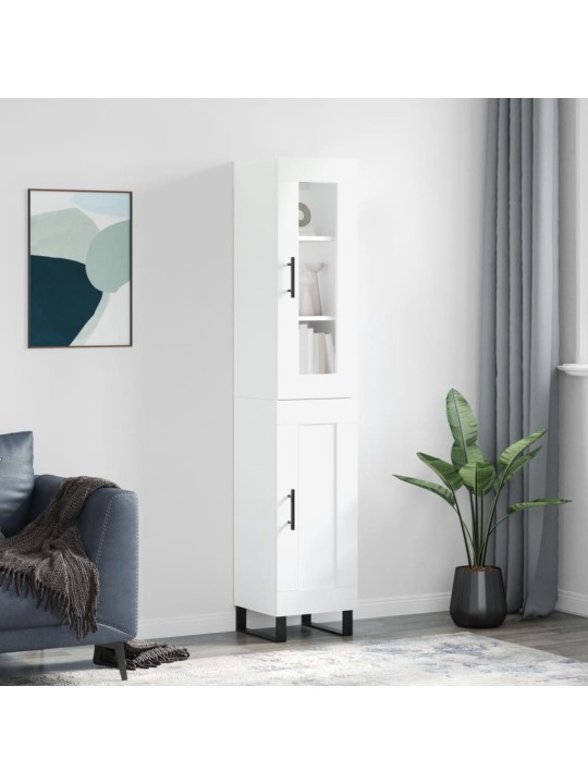 Skříň highboard bílá 34,5 x 34 x 180 cm kompozitní dřevo