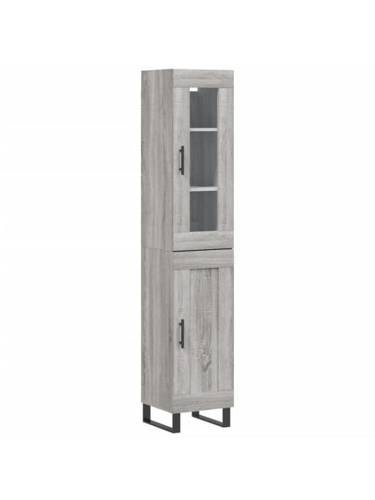 Skříň highboard šedá sonoma 34,5 x 34 x 180 cm kompozitní dřevo