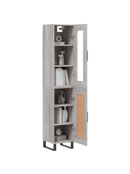 Skříň highboard šedá sonoma 34,5 x 34 x 180 cm kompozitní dřevo