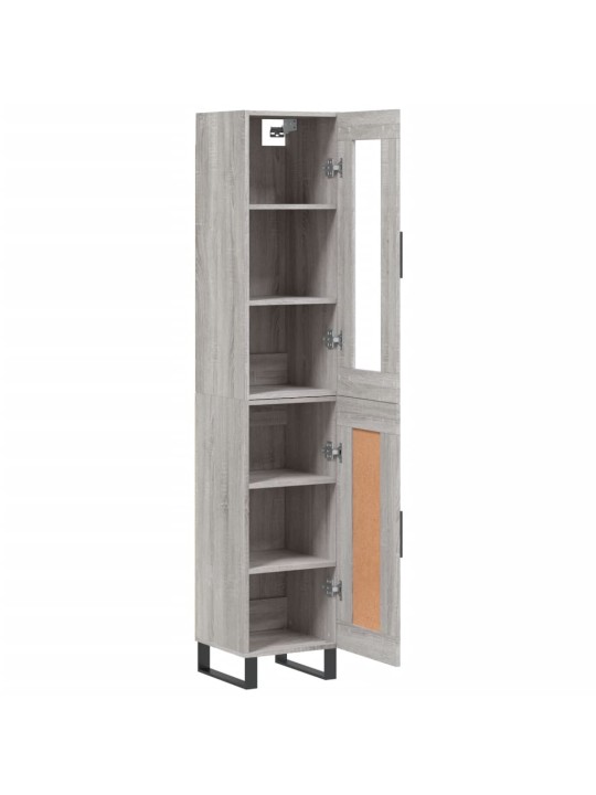 Skříň highboard šedá sonoma 34,5 x 34 x 180 cm kompozitní dřevo