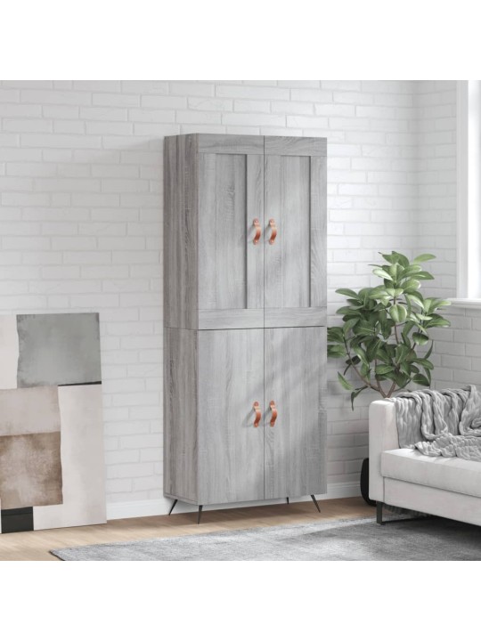 Skříň highboard šedá sonoma 69,5 x 34 x 180 cm kompozitní dřevo
