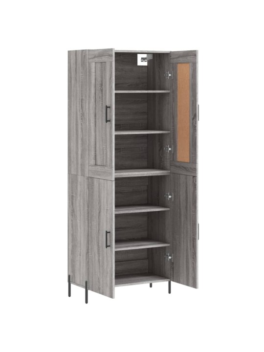 Skříň highboard šedá sonoma 69,5 x 34 x 180 cm kompozitní dřevo