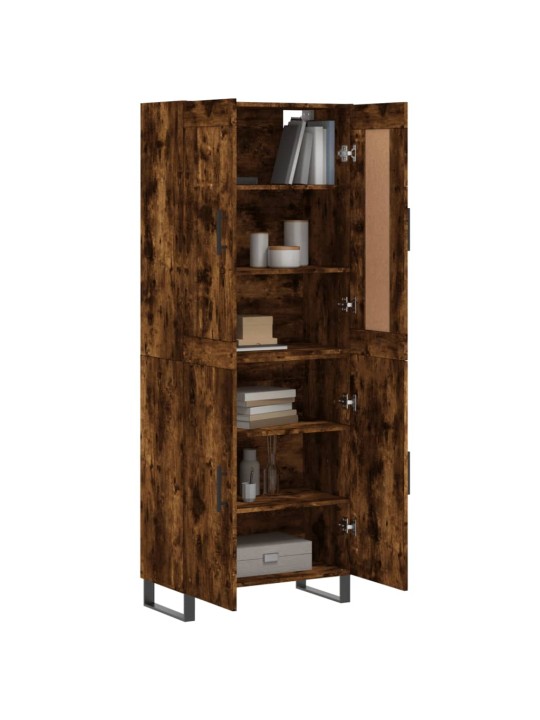 Skříň highboard kouřový dub 69,5 x 34 x 180 cm kompozitní dřevo