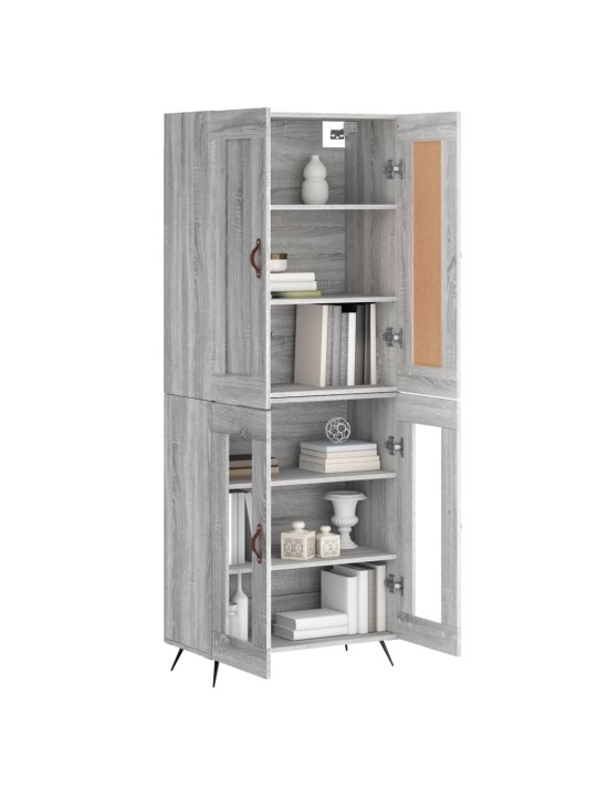 Skříň highboard šedá sonoma 69,5 x 34 x 180 cm kompozitní dřevo