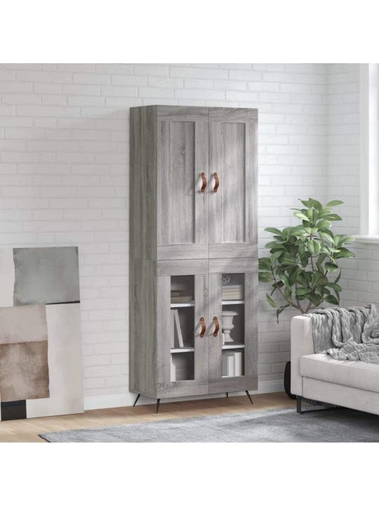 Skříň highboard šedá sonoma 69,5 x 34 x 180 cm kompozitní dřevo