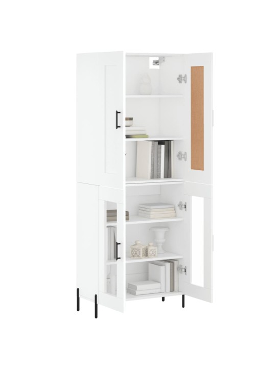 Skříň highboard bílá 69,5 x 34 x 180 cm kompozitní dřevo
