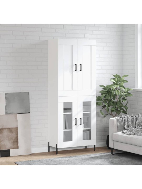 Skříň highboard bílá 69,5 x 34 x 180 cm kompozitní dřevo