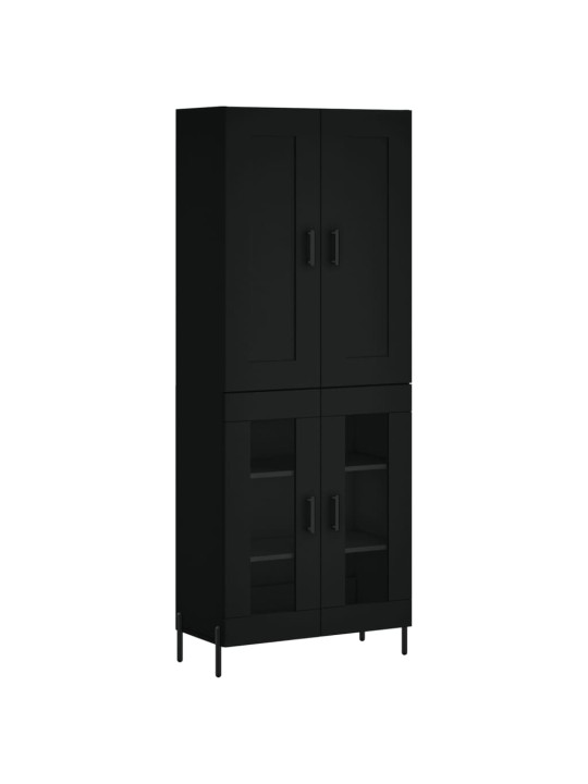 Skříň highboard černá 69,5 x 34 x 180 cm kompozitní dřevo